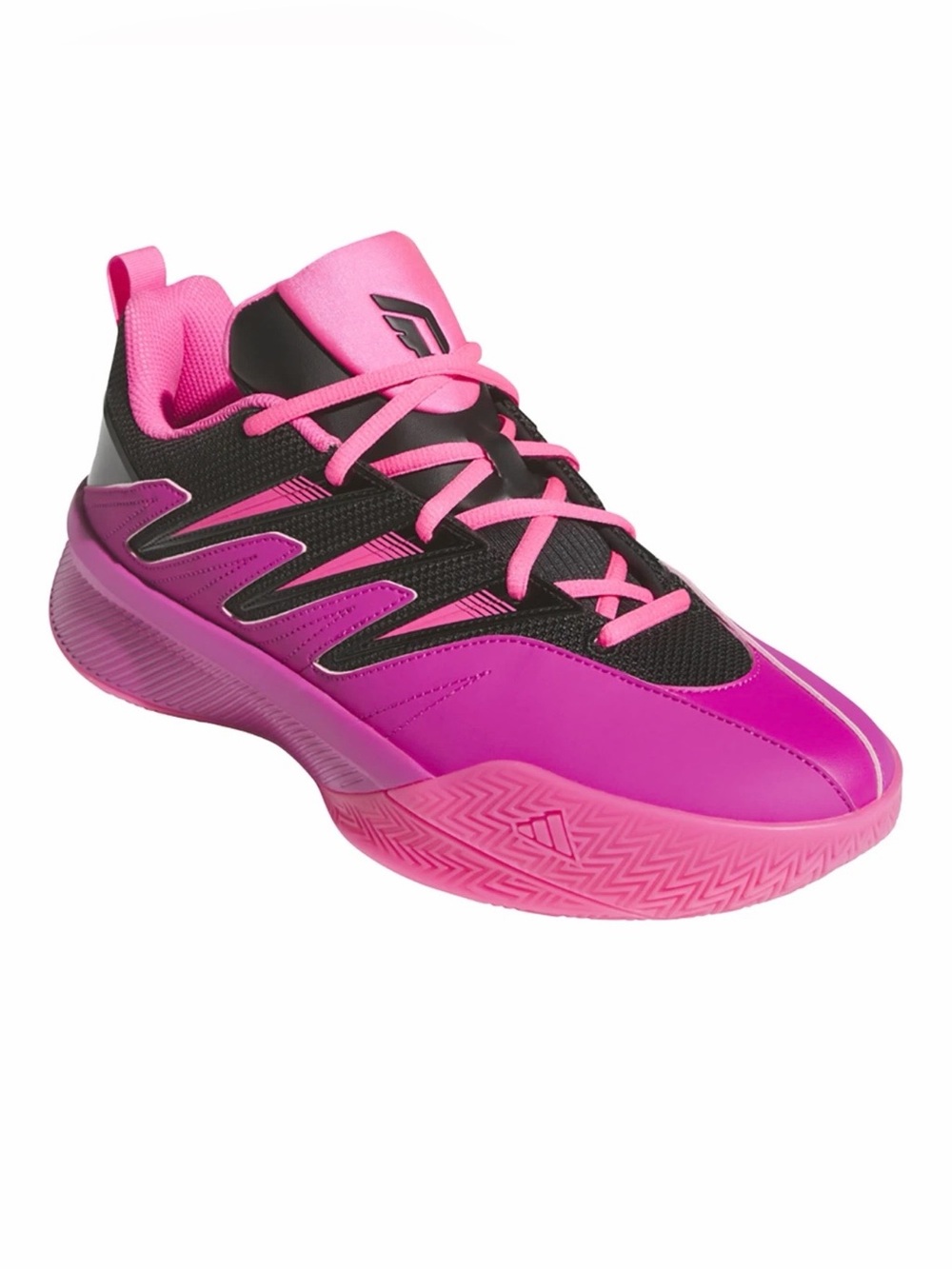 adidas Dame Certified 3 J Pink and Black Basketball Sneakers - Picture 1 of 6